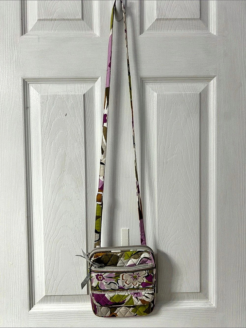 Vera Bradley Little Hipster Crossbody Bag Purple & Green Floral